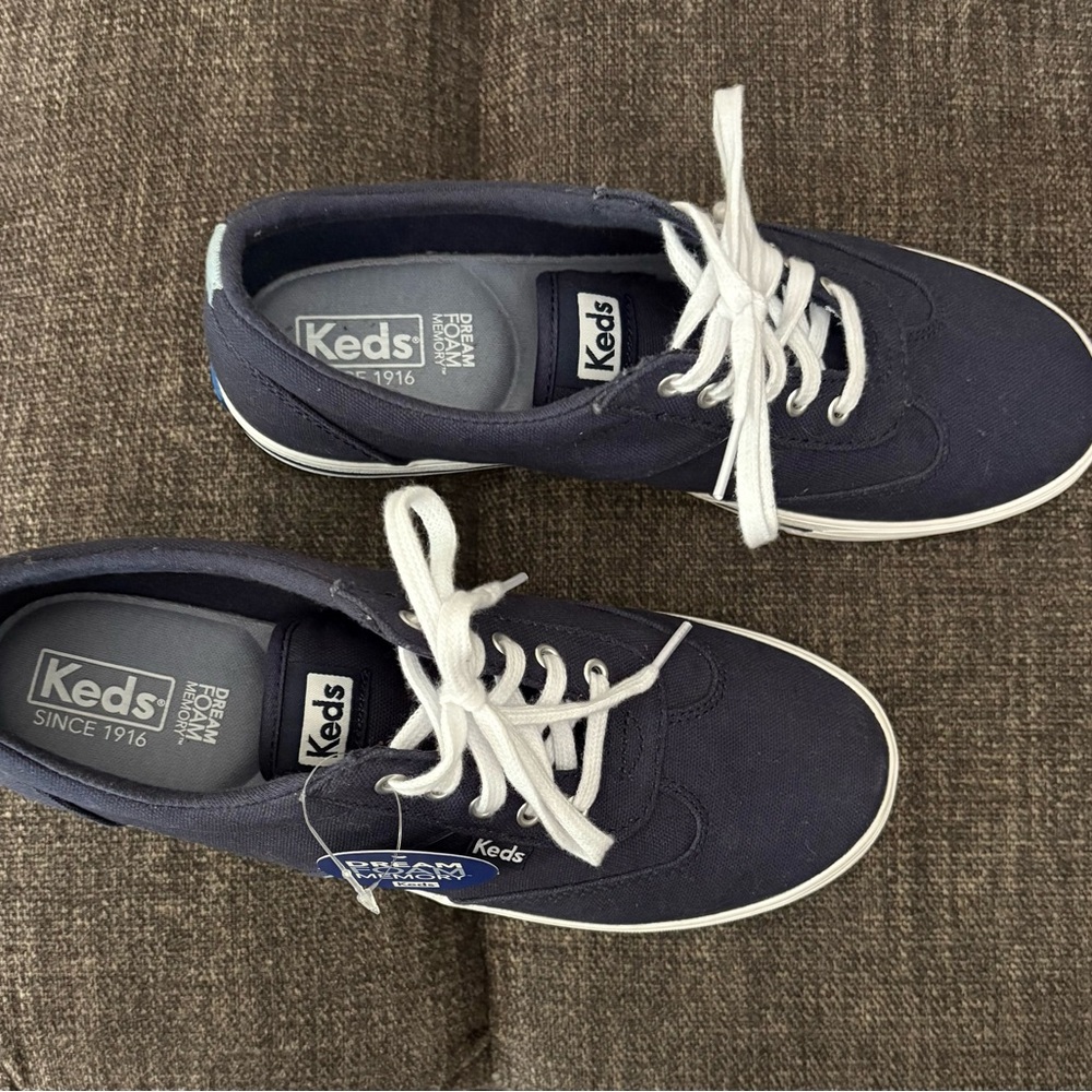 Keds Women's Navy Canvas Lace-Up Sneakers